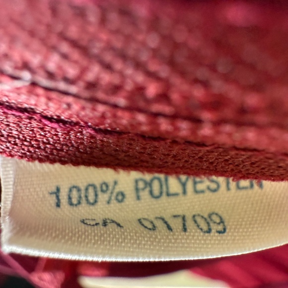 The Most Stunning Burgundy Vintage 70s Pleated Dress - Picture 9 of 13